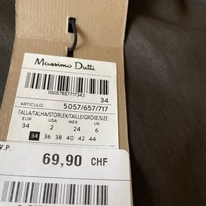 Brown skinny fit faux leather trousers